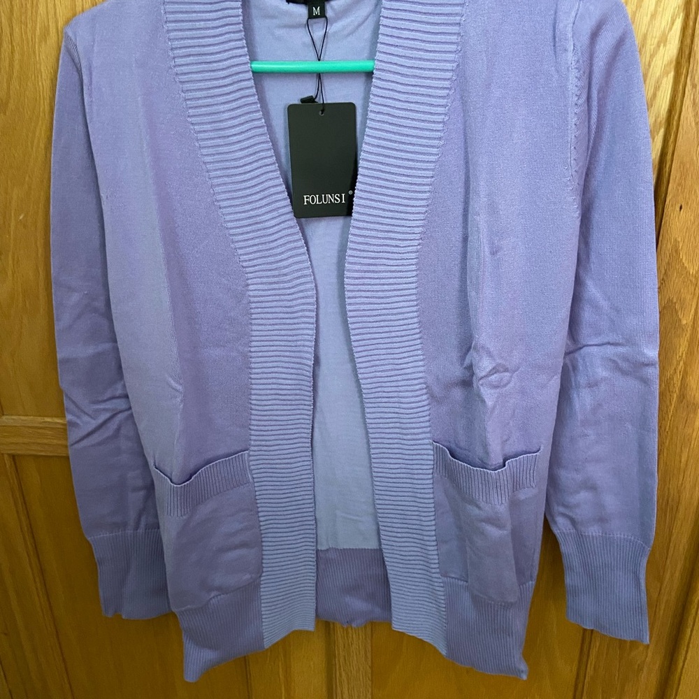 Purple Women's Cardigan Sweater